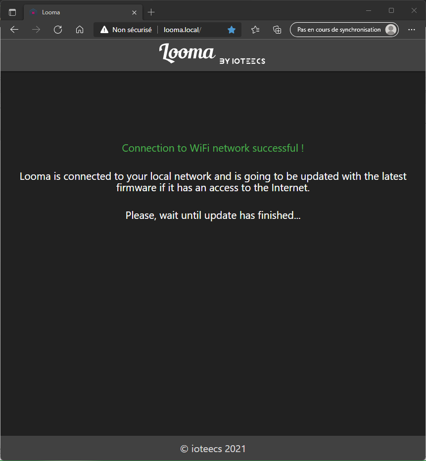 Looma - Wi-Fi successfull