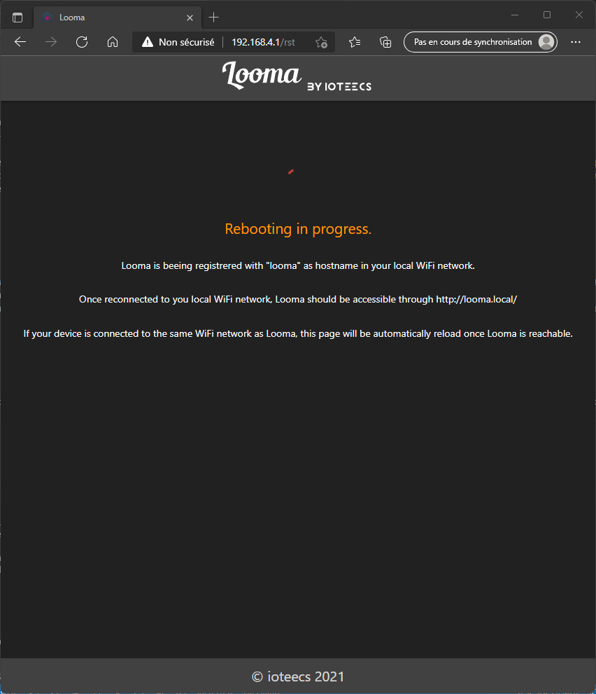 Looma - Restart page